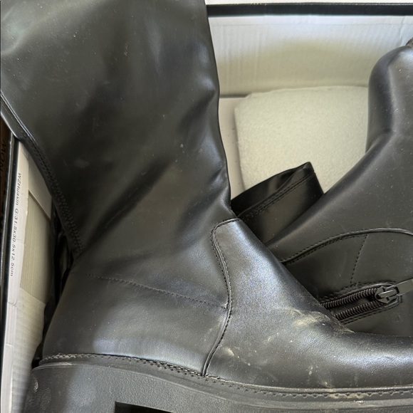 Black Over the Knee Boots - Picture 2 of 4